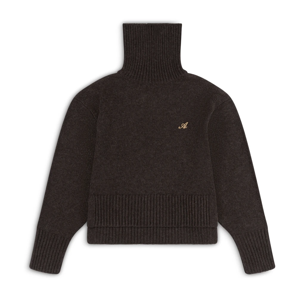 Axel Arigato Women's Brown Turtlenecks, L, Remain Cropped Jumper