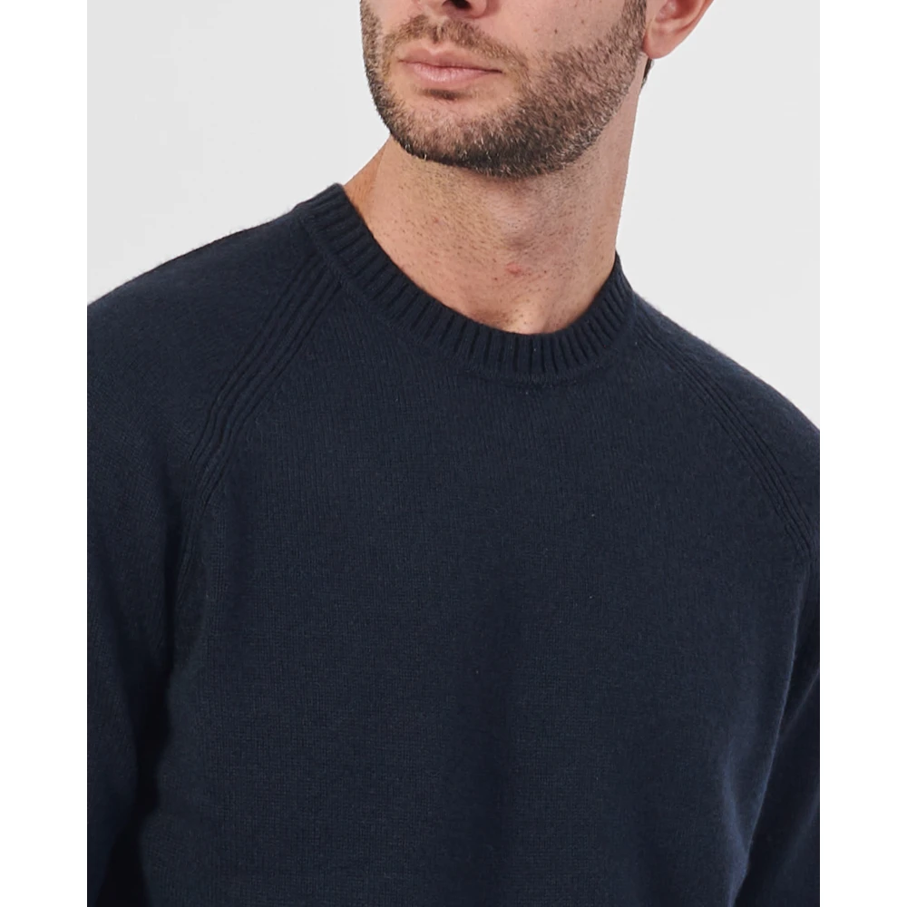 Hugo Boss Blauwe Cashmere Trui Regular Fit Blue Heren