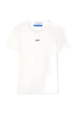 Off Stamp Ribbed Basic T-Shirt