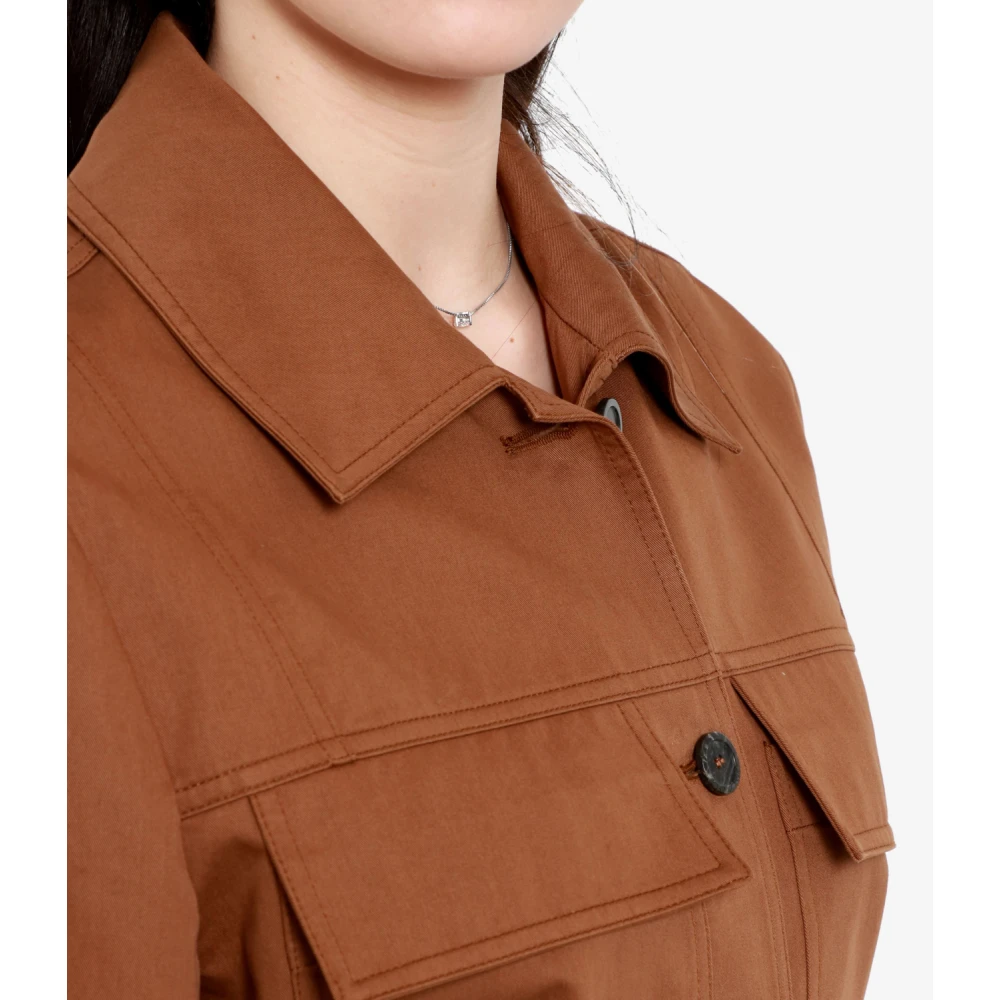 Semicouture Light Jackets Brown Dames
