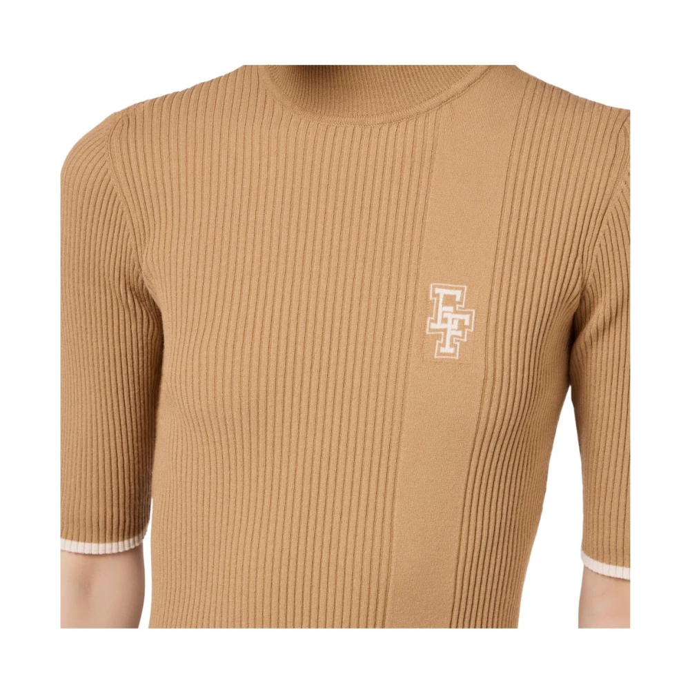 Elisabetta Franchi Stijlvolle Gebreide Top Brown Dames