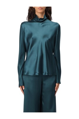 green-silk-high-neck-blouse