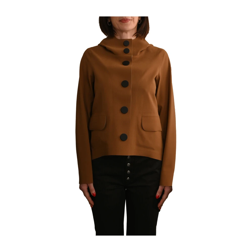 RRD Color Hood Jacket Brown Dames