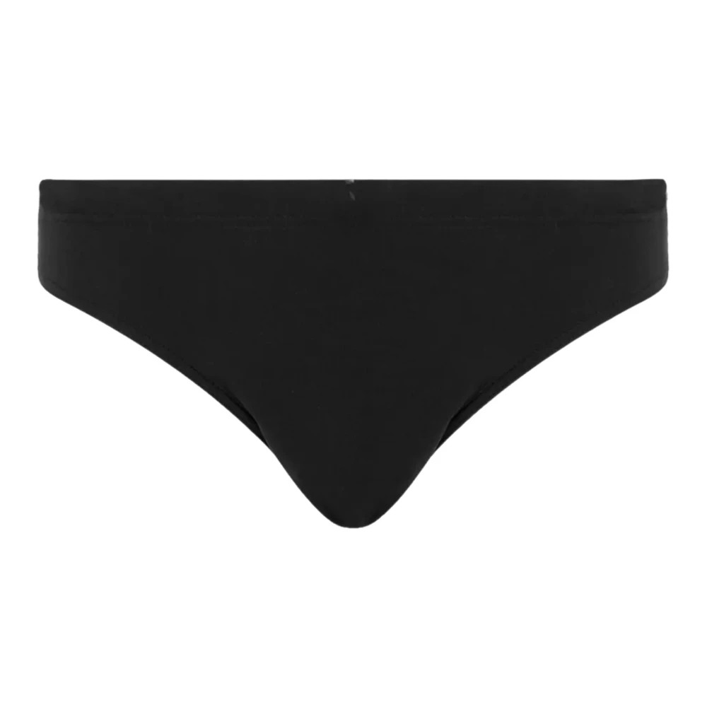 Moschino Men's Black Sea Clothing Elastic Waistband Logo Skirt