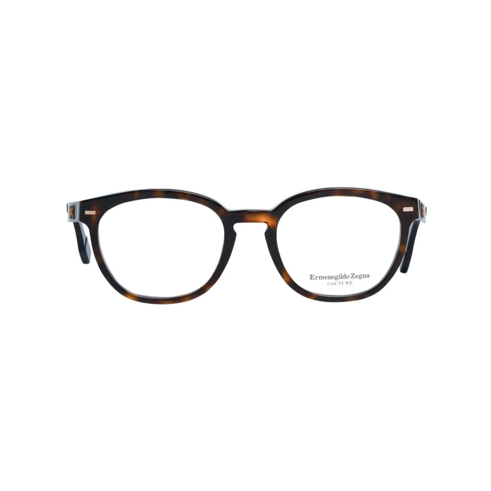 Ermenegildo Zegna Bruine Ronde Optische Brillen voor Mannen Brown Heren