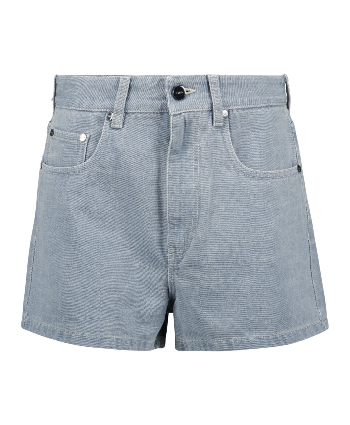 high-waisted-denim-shorts-with-embroidered-logo
