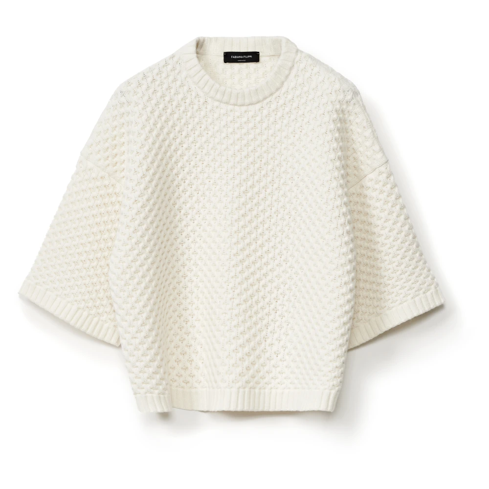 Fabiana Filippi Stijlvolle Sweater Collectie White Dames