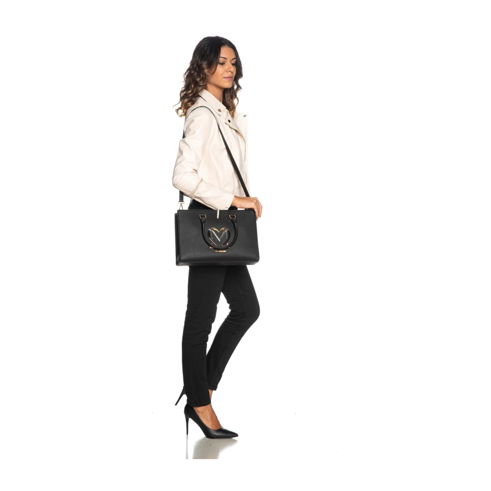 Love Moschino Zwarte Maxi Logo Tas Black Dames