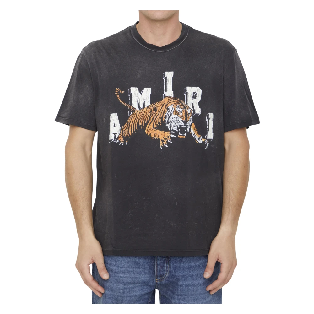 Amiri Vintage Tiger T-Shirt Black Heren