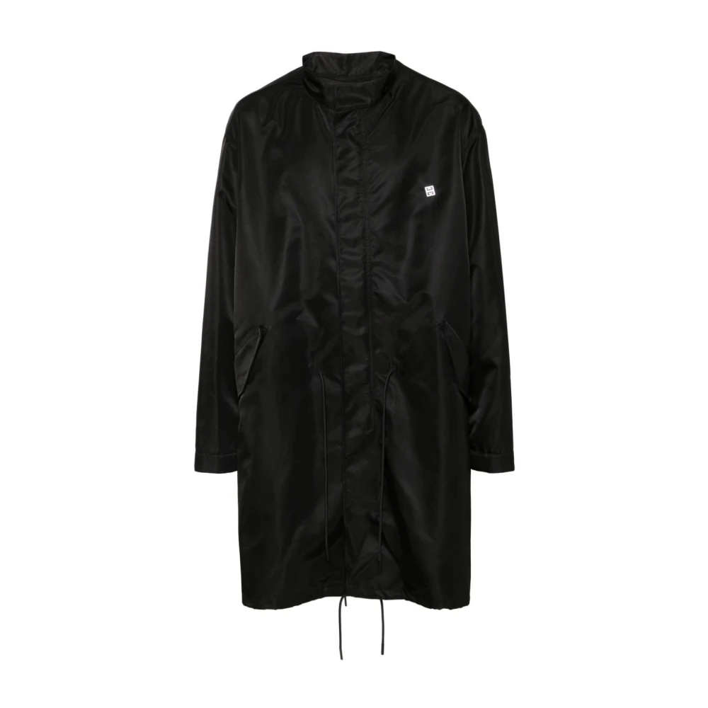 Givenchy Logo Jas met Trekkoord in de Taille Black Heren