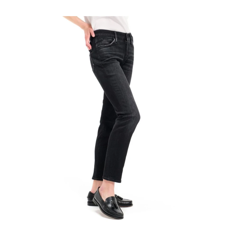 Cycle Vintage Skinny Jeans Zwart Enkel Lengte Black Dames