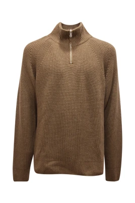 Grön Ullblandning Half Zip Tröja
