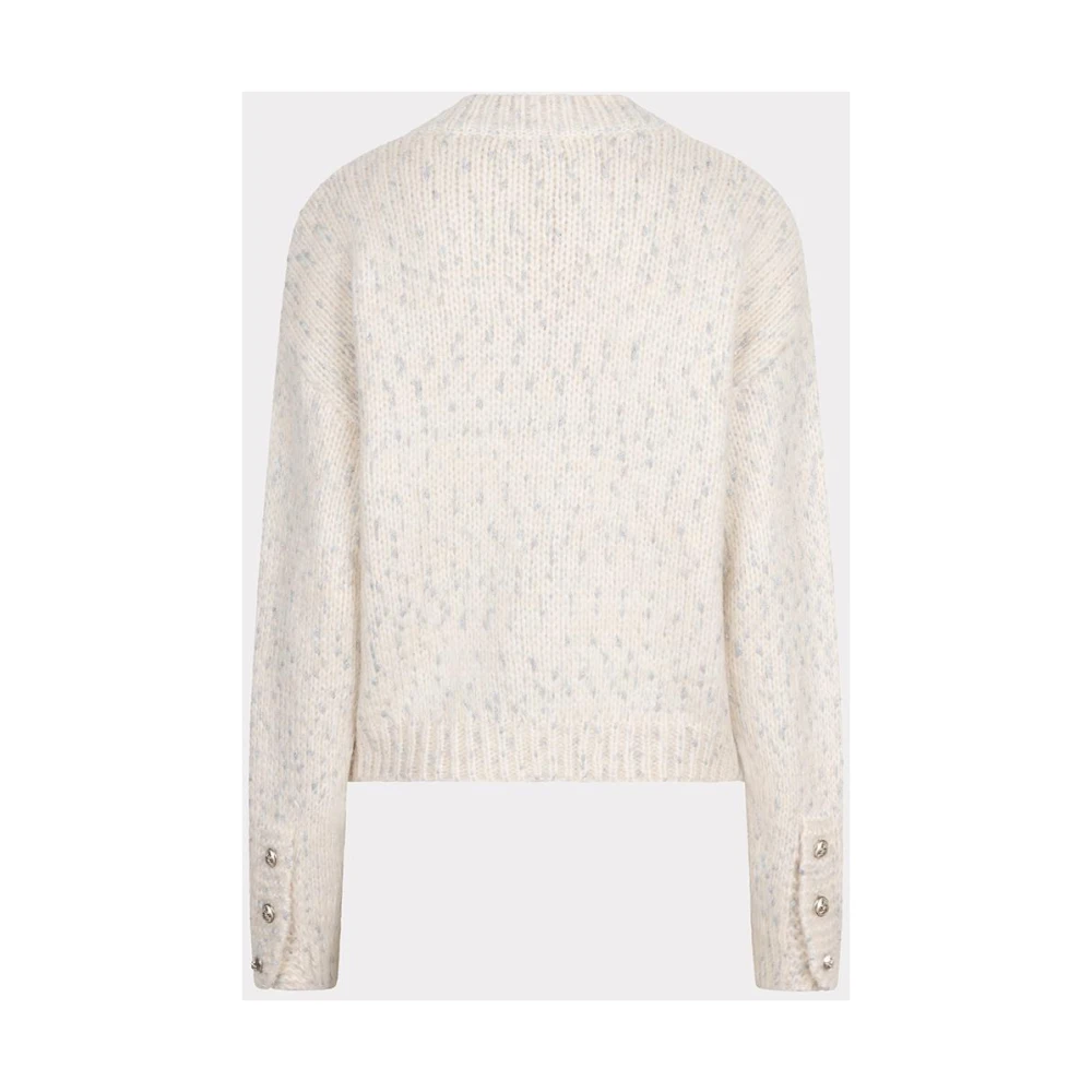 Esqualo Lurex Knoop Cardigan Off White Dames