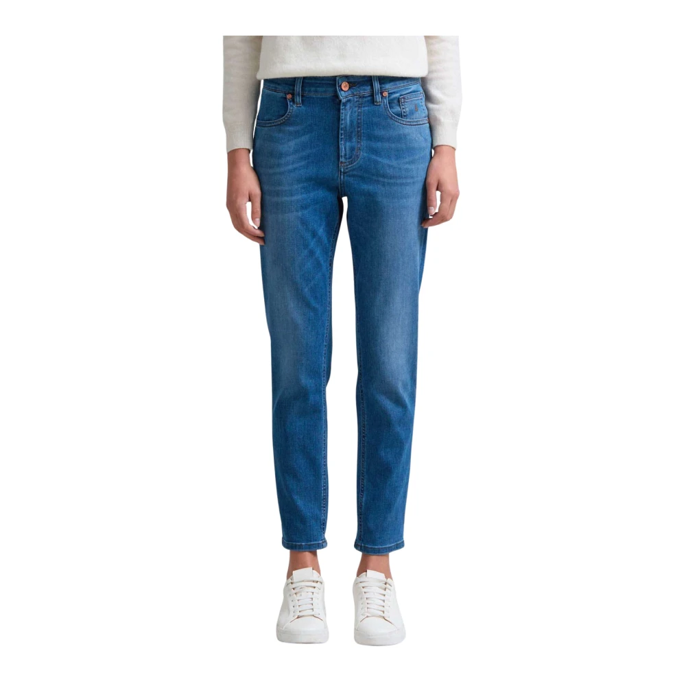 Jeckerson Jaqueline 5-pocket slim fit broek Blue Dames