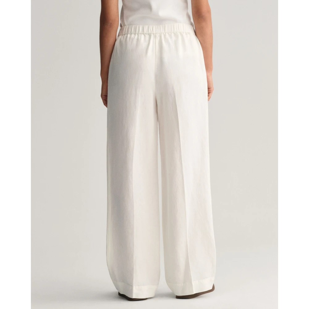 Gant Linnenmix relaxte broek White Dames