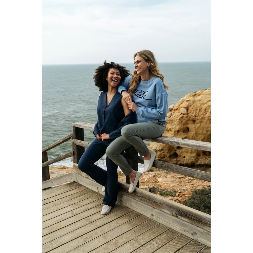 &Co Woman Wijde Broek Zomerse Stijl Blue Dames