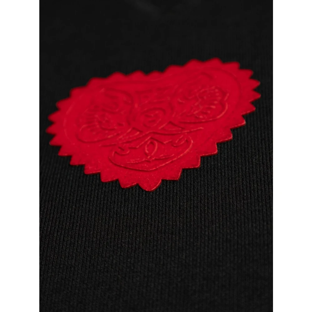 Dsquared2 Zwarte Katoenen Hart Patch Hoodie Black Dames