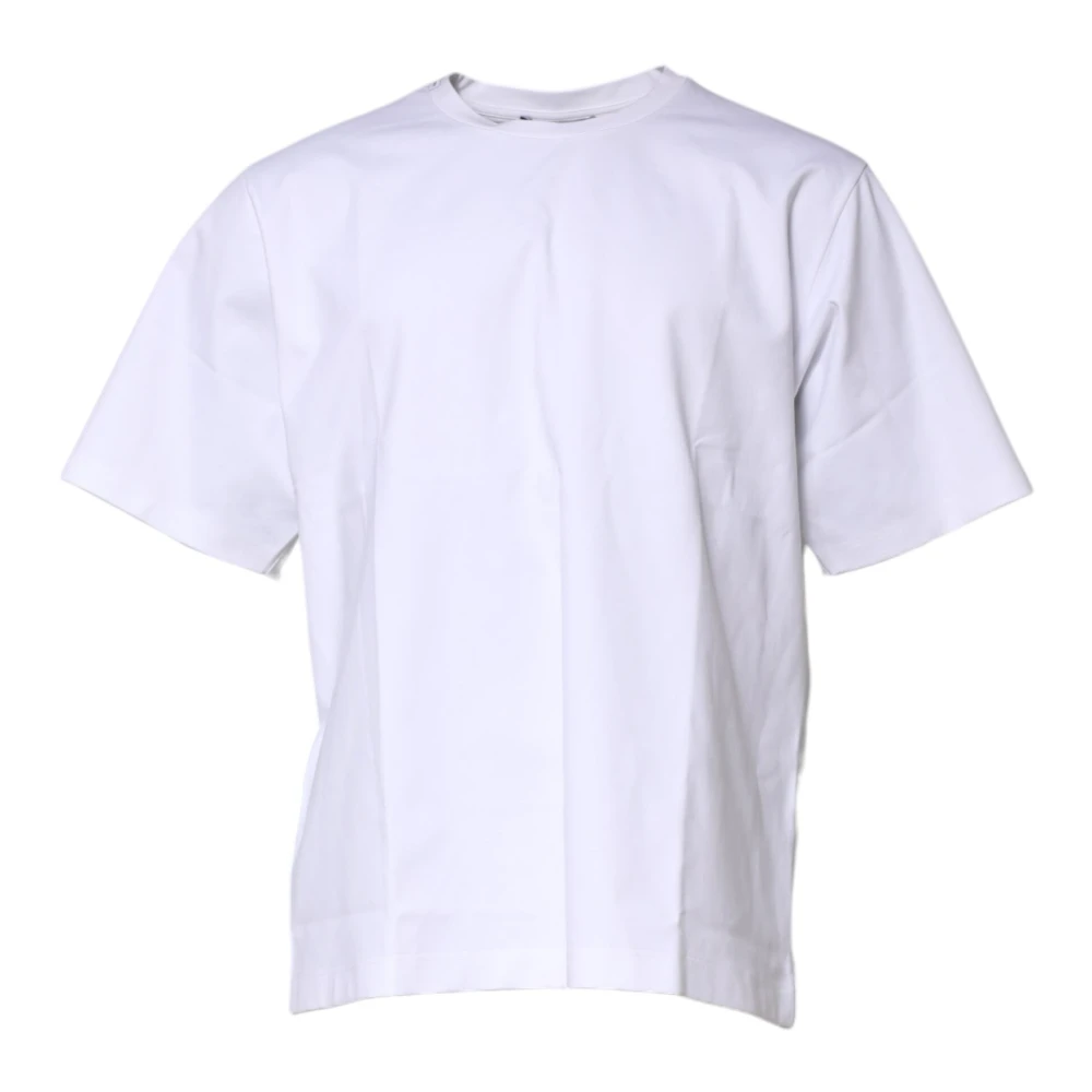 Dolce & Gabbana Men's White T-Shirts, 2XL, Cotton Crew Neck T-Shirt
