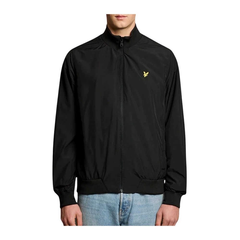 Lyle & Scott , Bomber Jackets, Male, Black, S, Funnel Neck Shell Jacket
