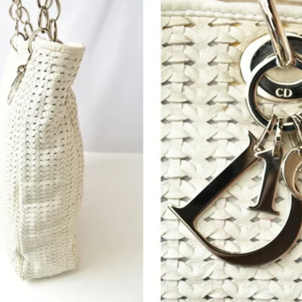 Dior Vintage Pre-owned Fabric dior-bags White Dames