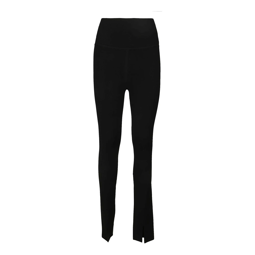 Victoria Beckham Gespleten voorkant leggings zwart hoogwaardige stof Black Dames