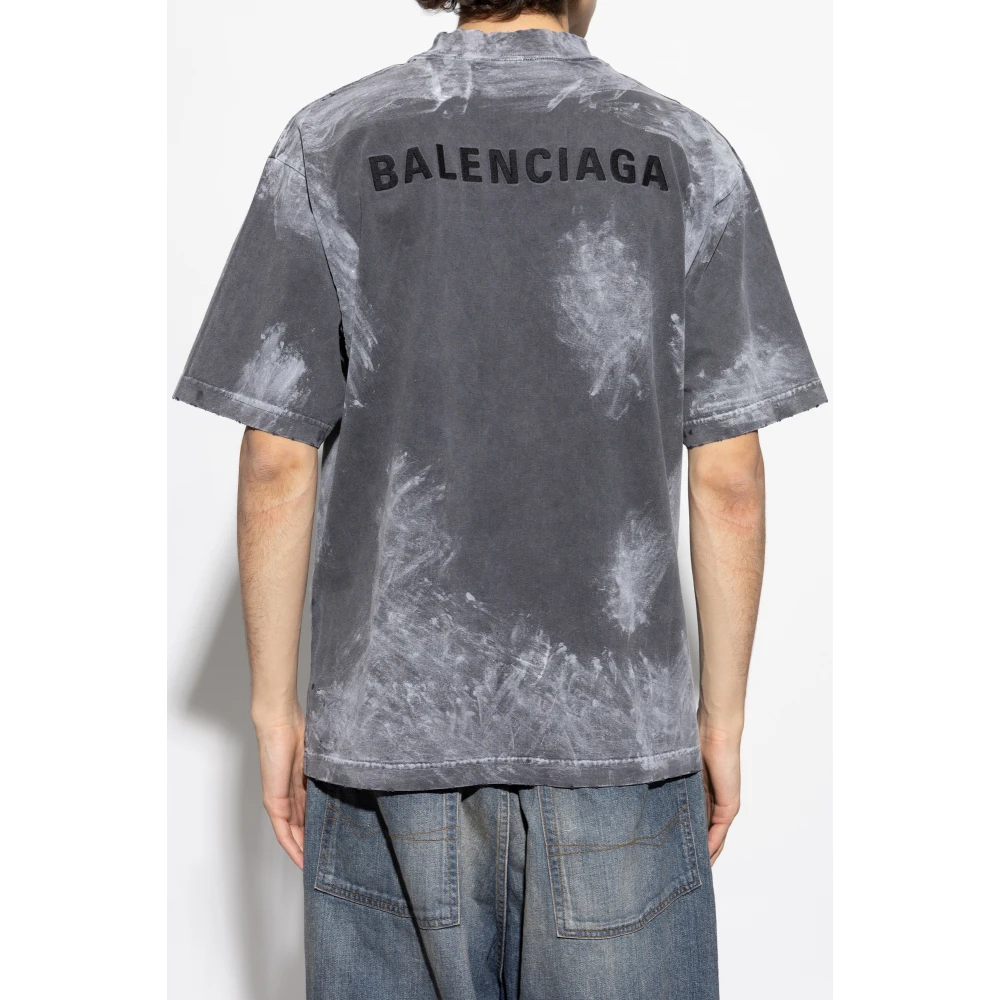Balenciaga T-shirt met logo Gray Heren