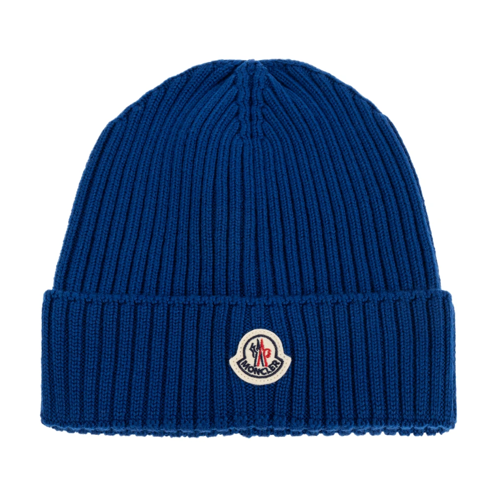 Moncler Unisex Kids Blue Hats & Caps,, Cap With Logo Patch Medium