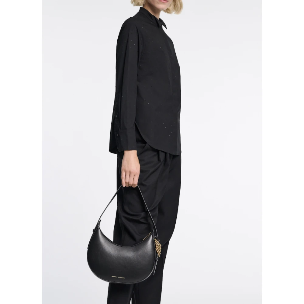 dorothee schumacher Sprankelende Zwarte Poplin Blouse met Strass Versieringen Black Dames
