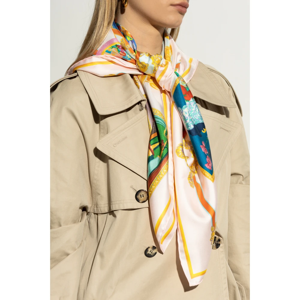Versace Zijden sjaal met galerijprint Multicolor Unisex