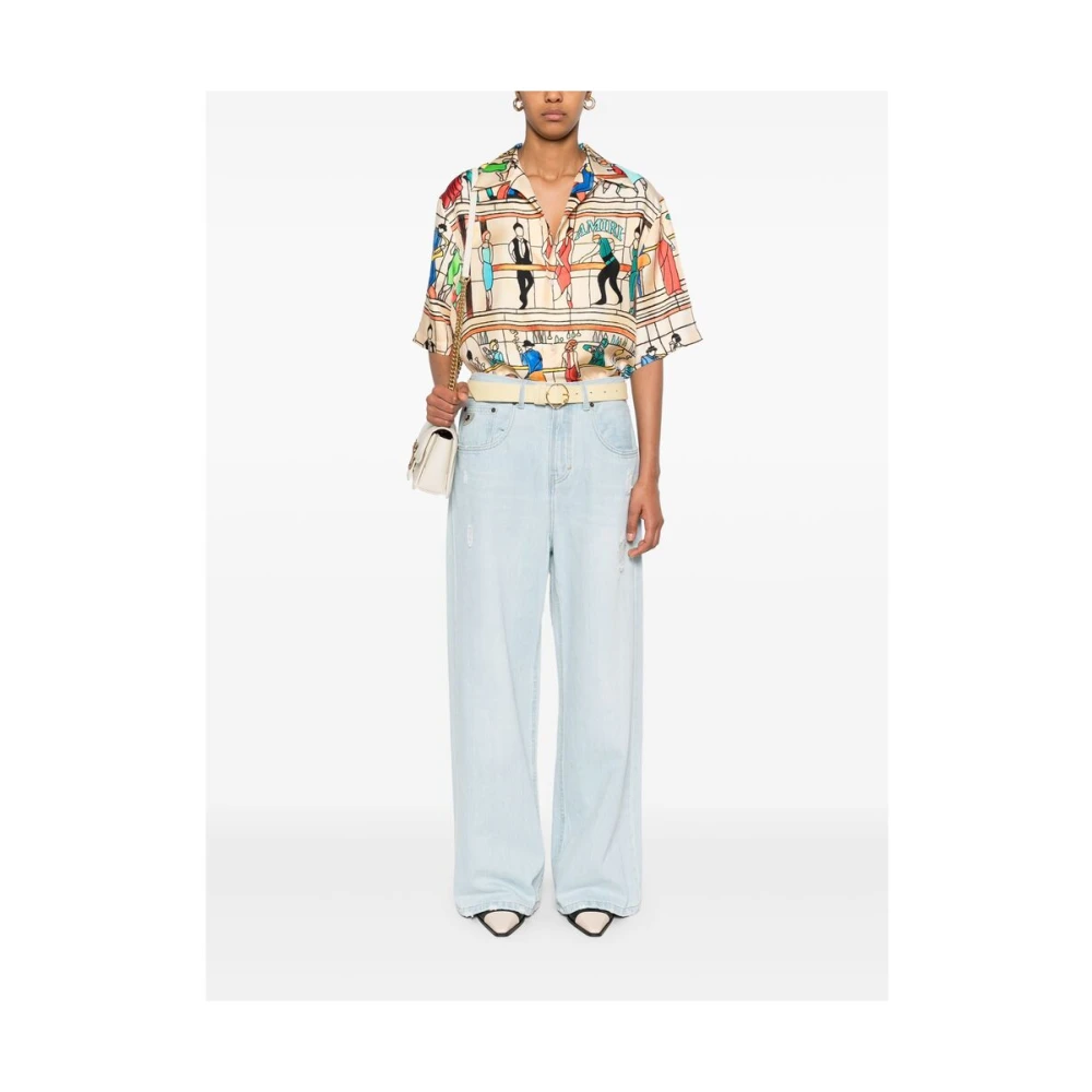 Lois Lichtblauwe Klassieke Vijf-Pocket Jeans Blue Dames