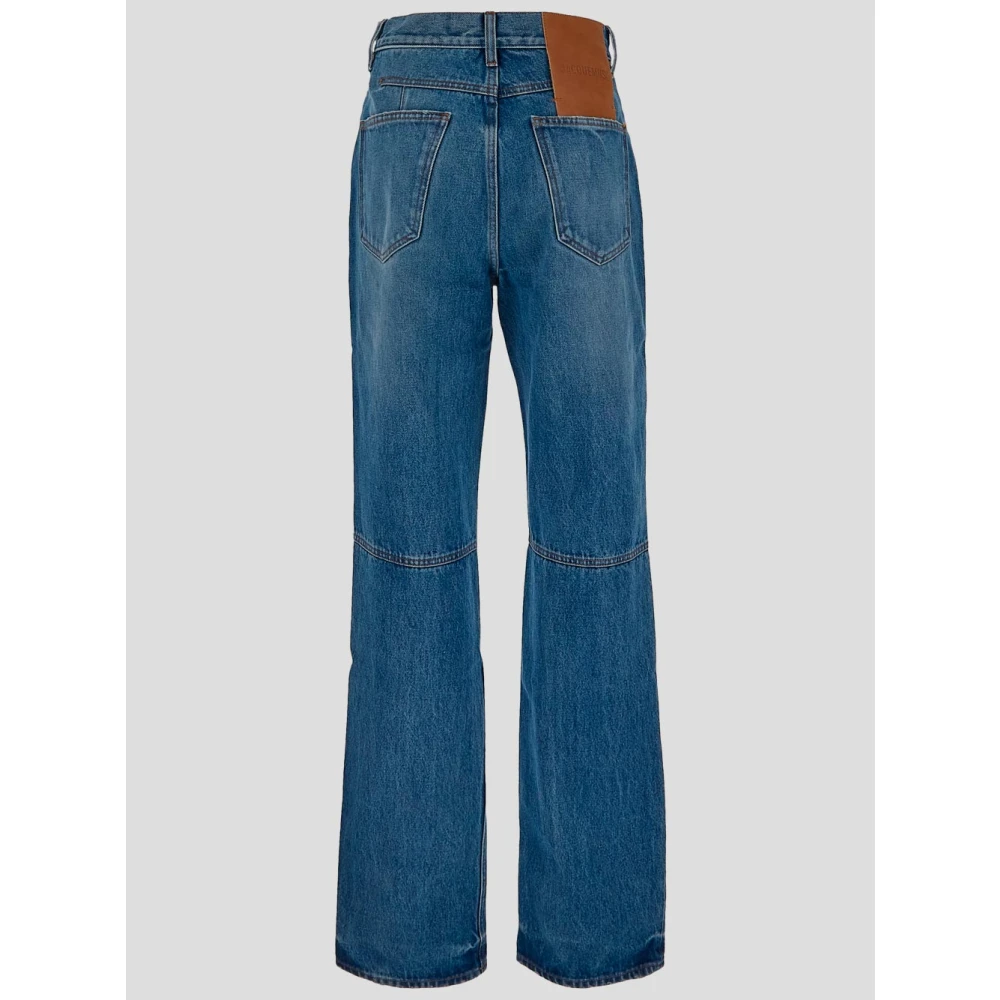 Jacquemus Denim Straight Jeans van Katoen Blue Dames