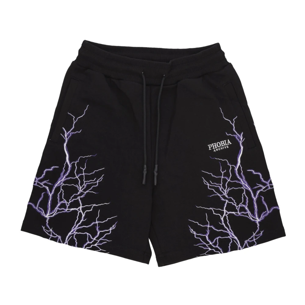 Phobia Archive Homme Noir - Lightning Shorts - Shorts - Taille: Xl