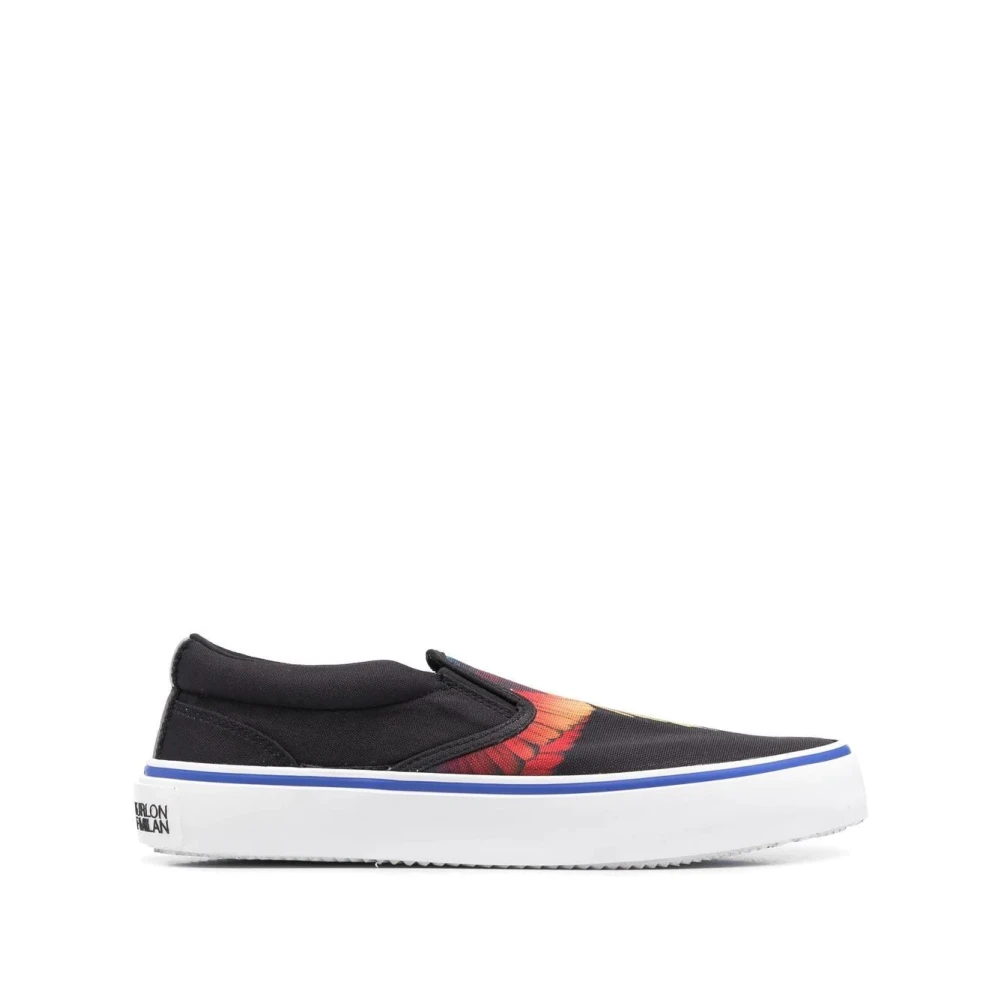 Marcelo Burlon Wings Slip-On Sneakers met Print Heren Schoenen Zwart