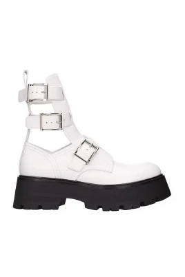 Läder Ankelboots med Justerbart Spänne
