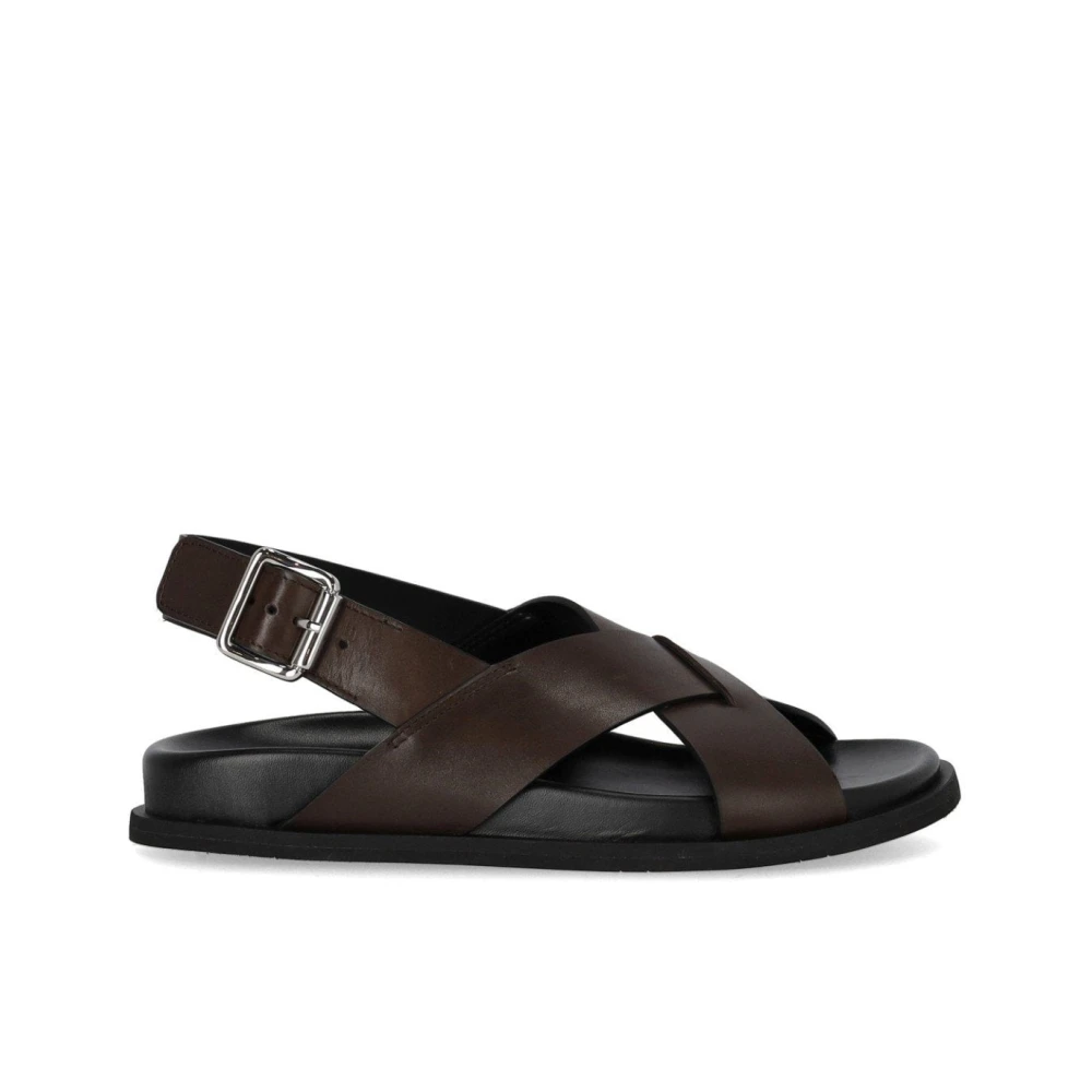 Guglielmo Rotta Women's Brown Flat Sandals, 4 Uk, Twill Flat Sandal