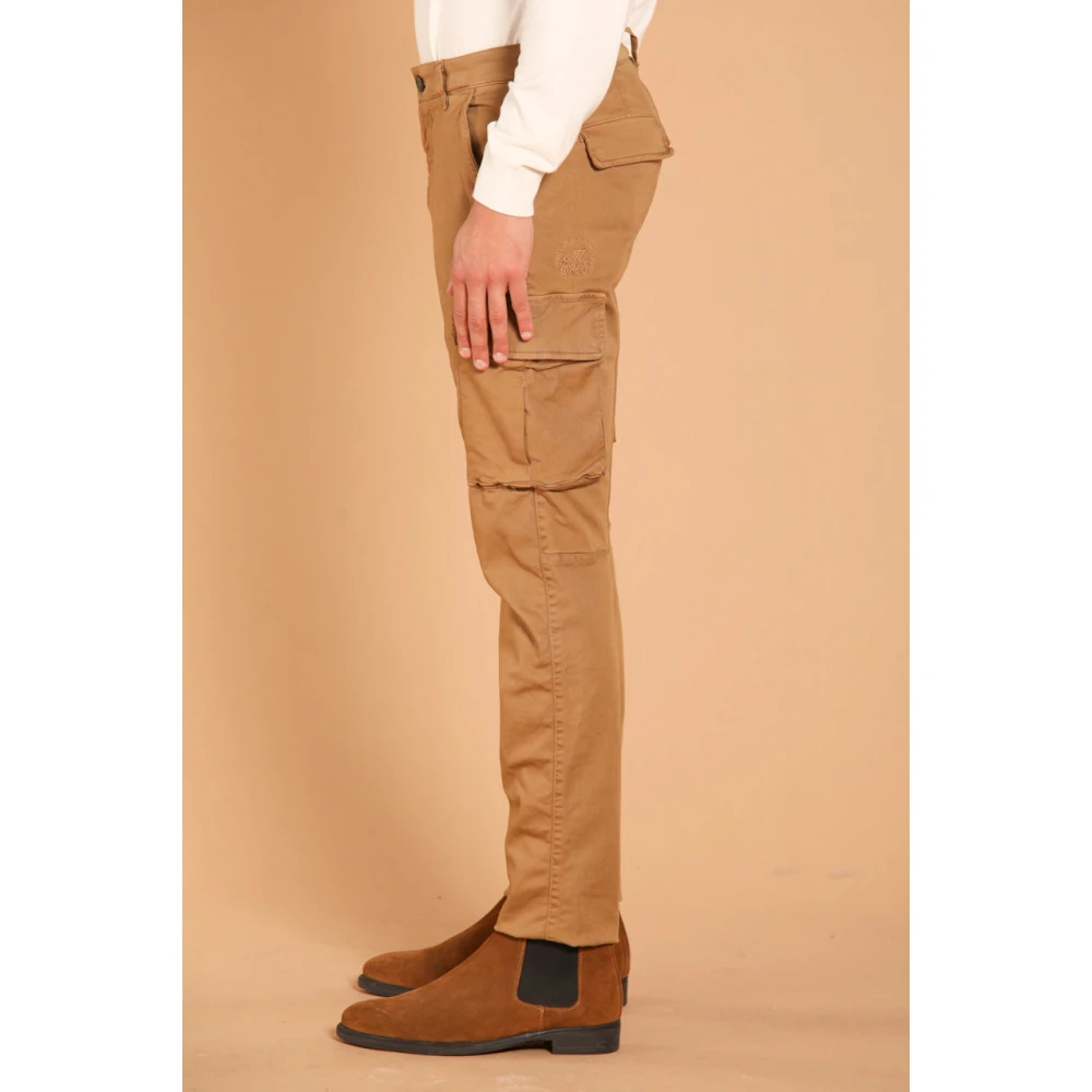 Mason's Extra Slim Fit Cargo Broek Brown Heren