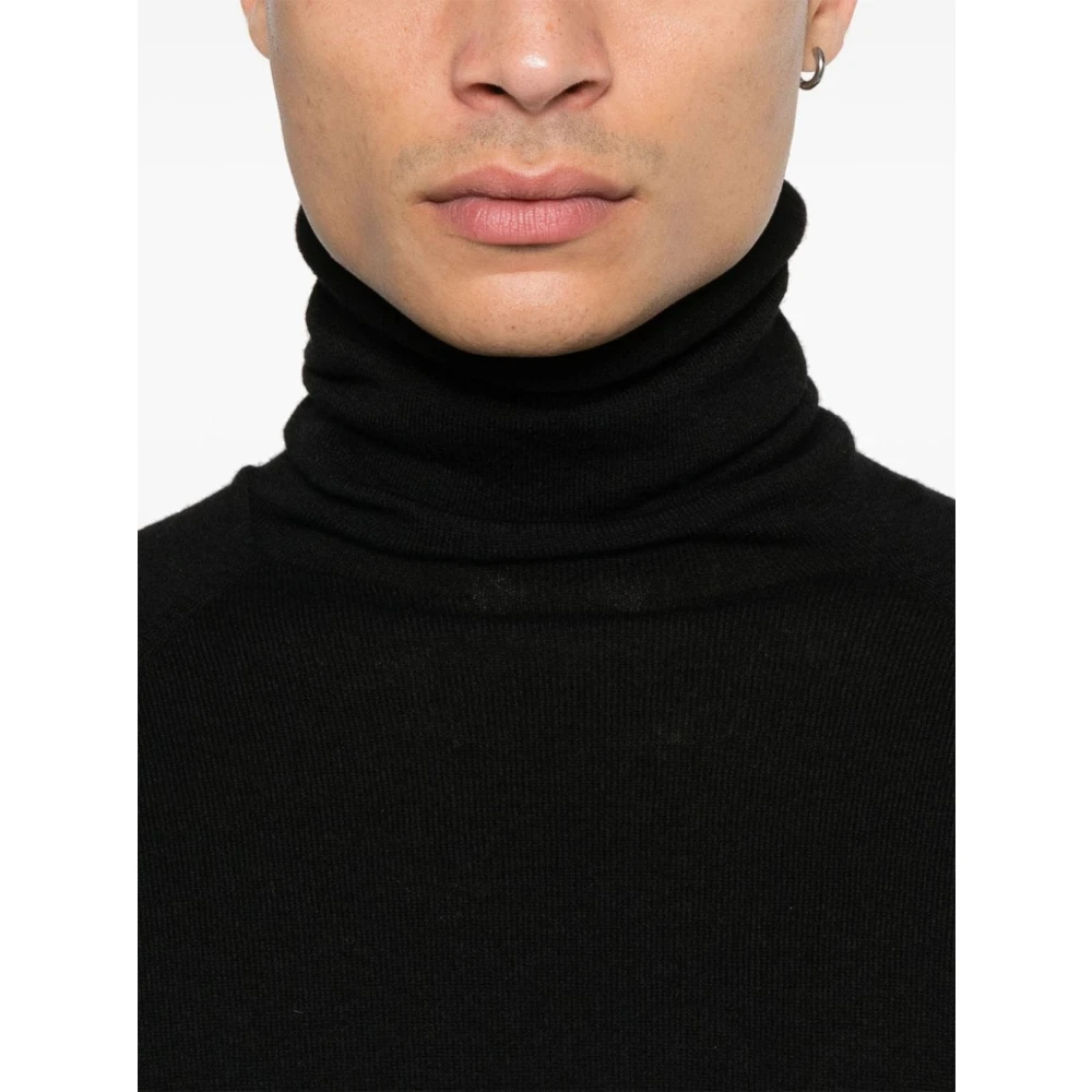 Roberto Collina Zwarte Sweaters voor Mannen Black Heren