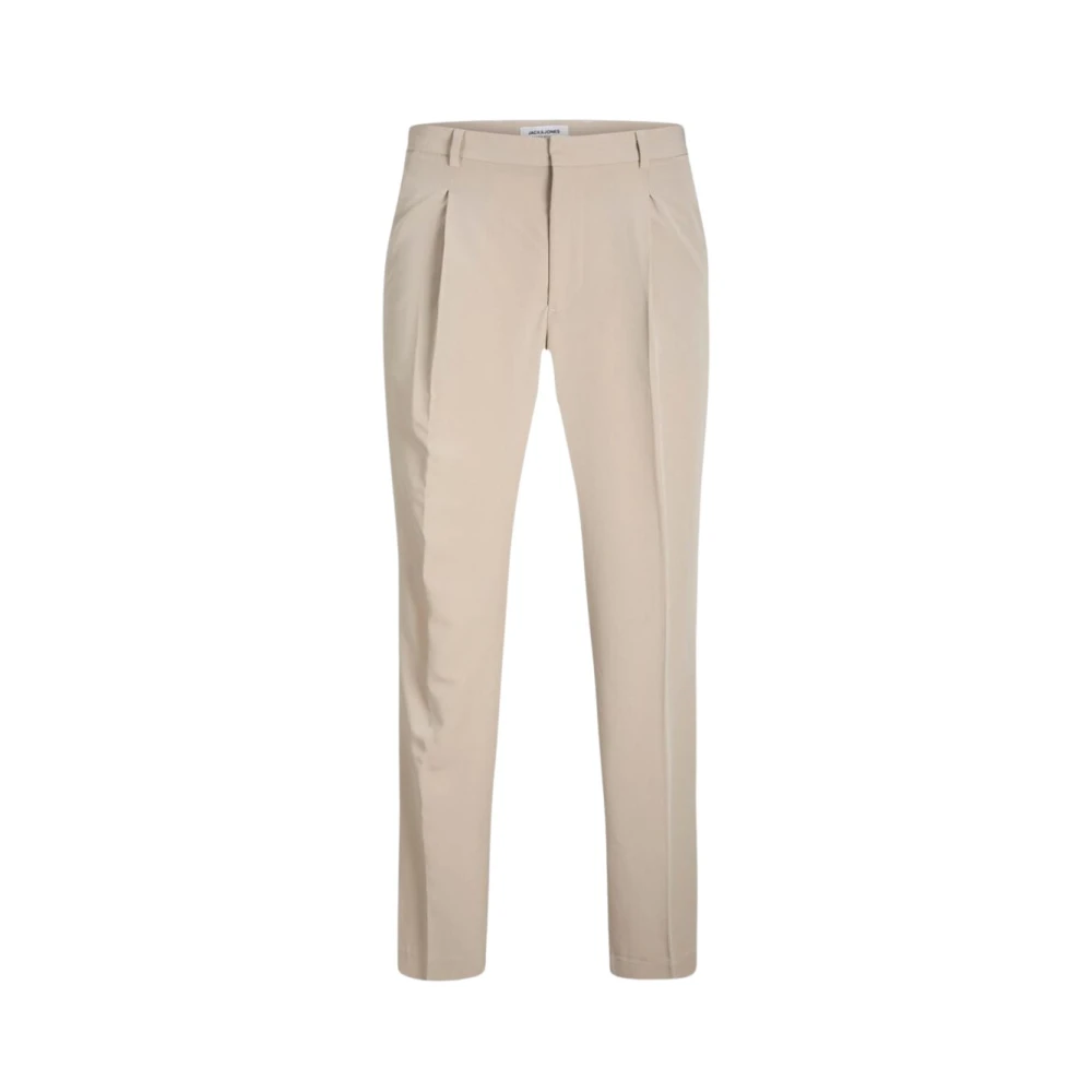 Jack & Jones Men's Beige Trousers, Male,, Stylish Trousers W34 L32