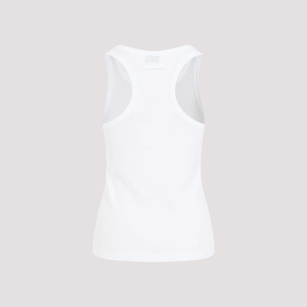 Jean Paul Gaultier Wit Geribbeld Hemd White Dames