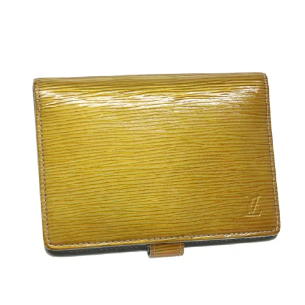 Louis Vuitton Vintage Pre-owned Leather home-office Yellow Dames