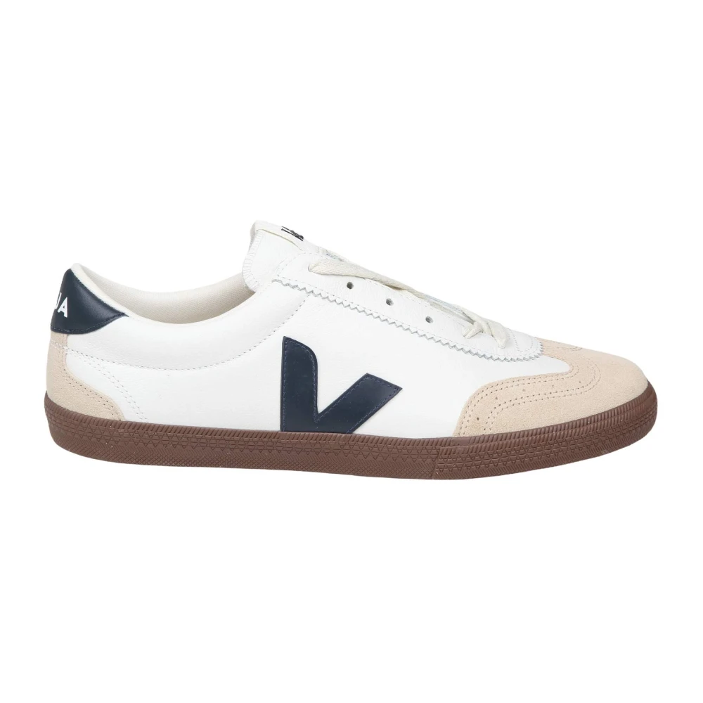Veja Men's White Suede Volley Sneakers