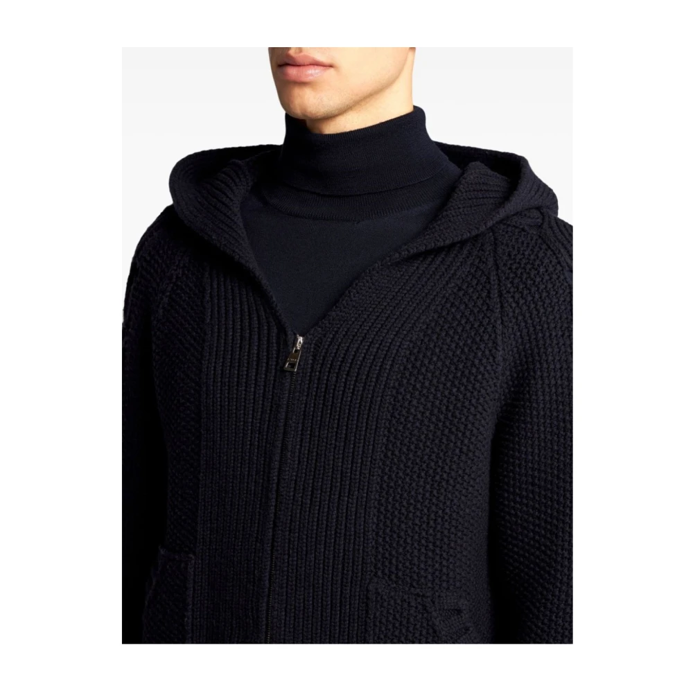 ETRO Gebreide hoodie truien voor mannen Blue Heren