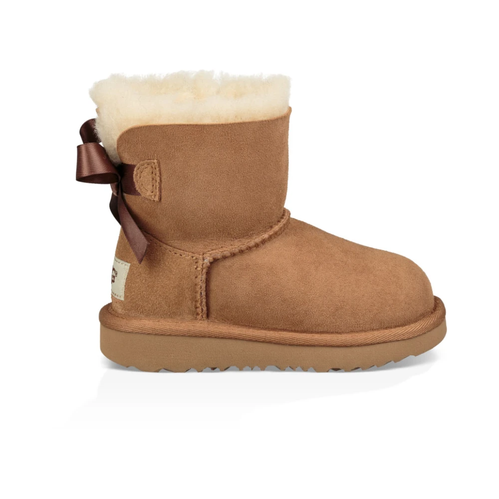 Ugg Brown Mini Bailey Bow Ii Boots Chestnut - Female - Kids Boots - 28 1/2 Eu - Kids
