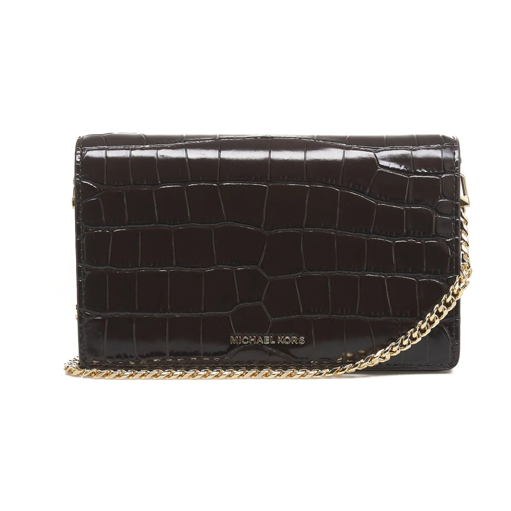 Michael Kors Bruine Schoudertas Krokodillenlook Brown Dames