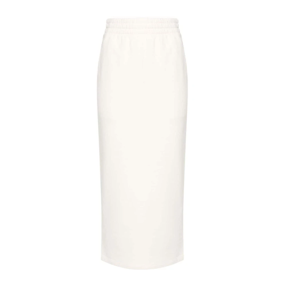 Prada Vit Midi Kjol med Fickor White, Dam