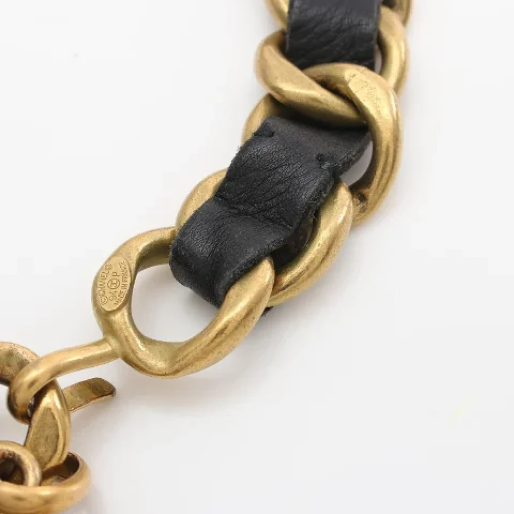Chanel Vintage Pre-owned Leather belts Yellow Dames