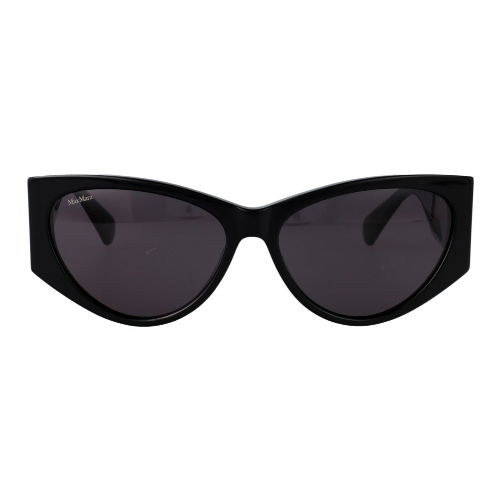 Max Mara Black Sunglasses, Female, 58 Mm, Stylish Women's Sunglasses For Elevating Look