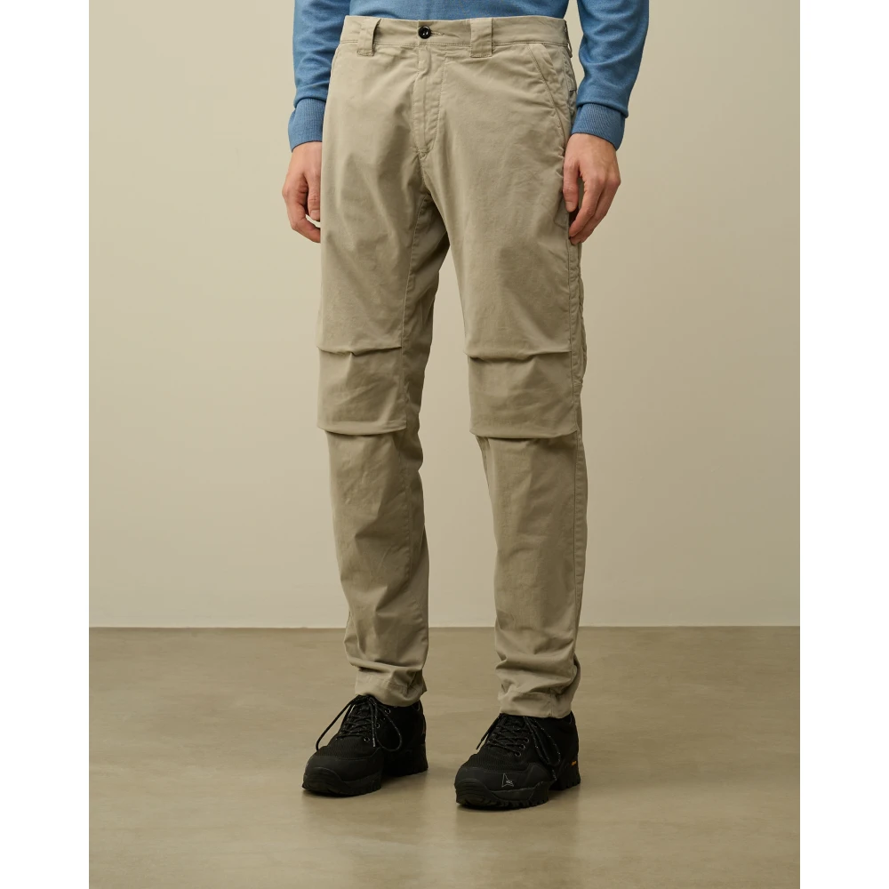 C.P. Company Vintage Khaki Stretch Sateen Ergonomische Broek Beige Heren