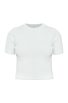 Buckle Rib Knit T-Shirt