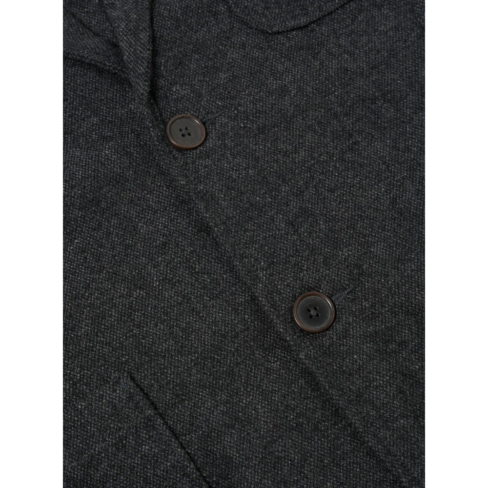 Universal Works Grijze Wol Twee-Knoop Jas Gray Heren